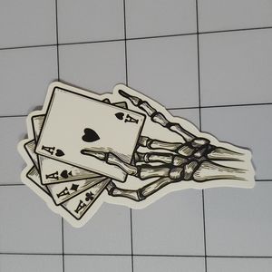 Poker Skull Sticker